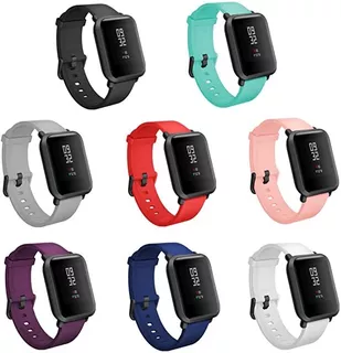 Teckmico 8 Bandas De Repuesto Para Amazfit Bip Smartwatch, R