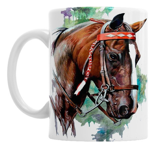 Tazas De Cerámica Importada Caballo Personalizada 