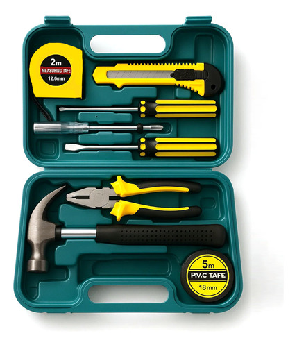 Kit De Herramientas Básico Multifunción Domestica Juego 9pzs