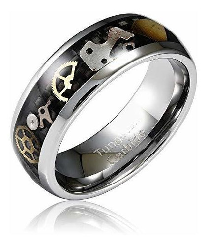 Anillos De Tungsteno Para Hombres, Anillos De Compromiso Neg