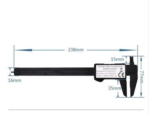 Calibre Digital Acero 150 Milimetro Y Pulgada Visor Grande