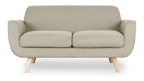 Loveseat Prado 2 Personas Estilo Minimalista Moderno Gris