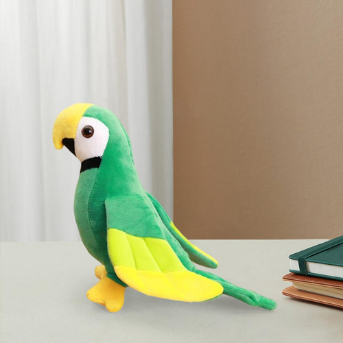 Adorable Loro De Peluche De Juguete, Animales De Verde