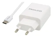 Comprar Cargador Celular 2.1 Doble Usb \u002Fcable Tipo C Blanco, Philco Color Blanco