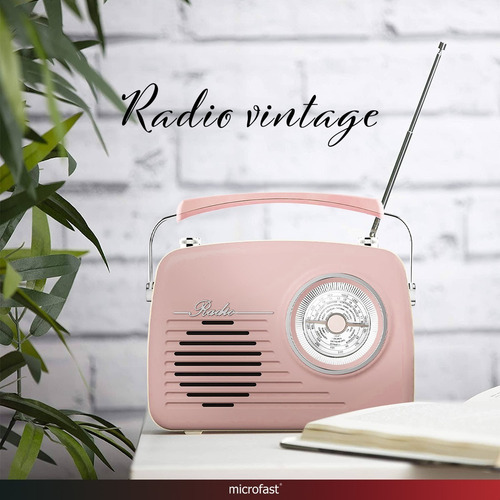 Imagen 2 de 9 de Radio Parlante Bluetooth Vintage Am/fm Portátil Recargable