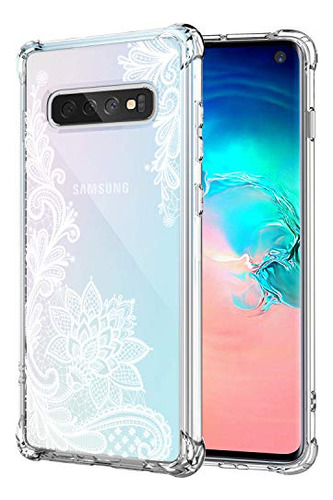 Funda Para Galaxy S10 Transparente Duro Con Flexible Plastic