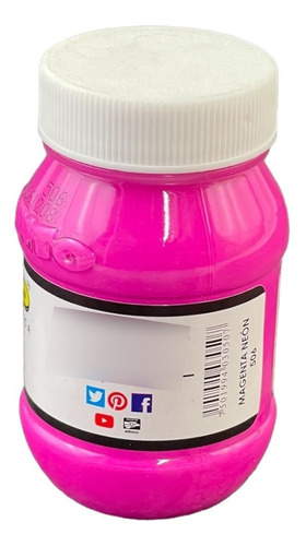 Imagen 2 de 3 de Acrílico Vanguardia Magenta Neón 506 De 100ml.