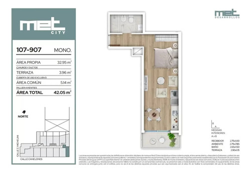 Venta Apartamento Monoambiente En Cordón Sur 107