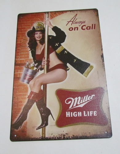 Poster Anuncio Cartel Cerveza Miller High Life Decoracion Ba