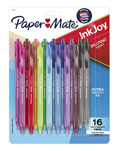 Bolígrafos Paper Mate Inkjoy 100rt, Punta Media (1.0mm), Sur