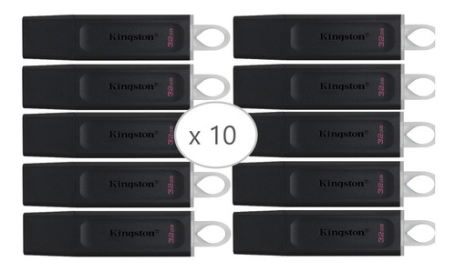 Imagen 5 de 8 de Pack X 10 Mayorista Pendrive 32gb Kingston Exodia Usb 3.2