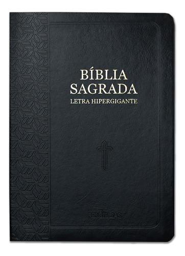 Bíblia Sagrada Letra Hipergigante Capa Pu Luxo Com Índice E Harpa - Preto