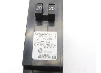 Schneider Electric Chomt2020 120-240v 2-20a (pkg Of 10) Nsmp