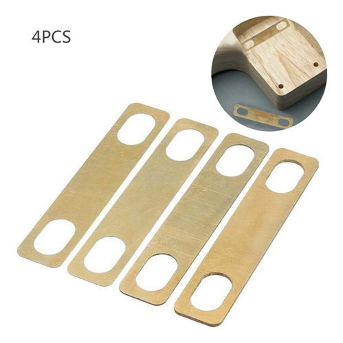 Paquete De 4 Cuñas Para Bajo De Guitarra De Latón 0.2mm