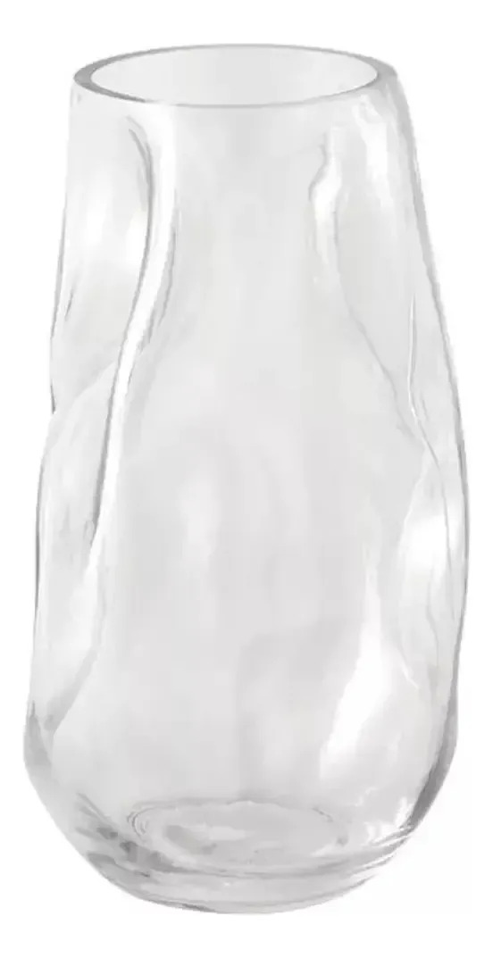 Vaso De Vidro Grosso Primeira Linha Forma Irregular Âmbar Cor Transparente Liso