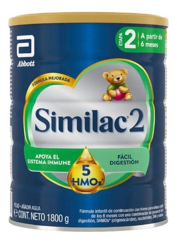 Similac 2 +6 Meses 5hmo Lata X 1800 Gr