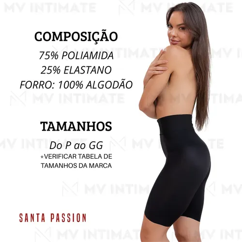Short Modelador Slim Com Cós Duplo Santa Passion 51863 | MercadoLivre