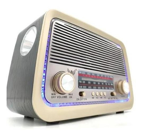Rádio Retrô Antigo Altomex Bluetooth Lanterna Fm Am Usb
