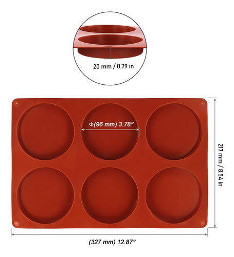 Mouyat 6 Pcs 4 Pulgadas De Muffin De Silicona Para Hornear,