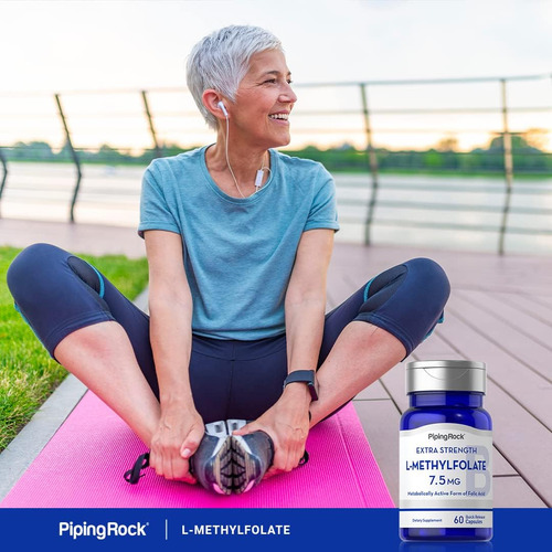 Piping Rock L-metilfolato 7,5mg Con Acido Folico Potente 60x Sin Sabor