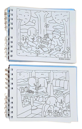 Kit 2 Livros De Colorir Bobbie Goods Caderno Azul Rosa Capa