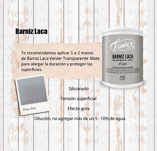 Protector Transparente Mate Chalk Paint Venier Tizada | 1lt