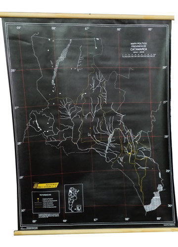 Mapa Prov. De Catamarca Pizarra Negro Para Tiza 90x130cm