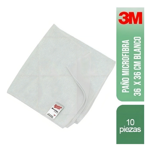 50 Pz Paño Alto Desempeño 3m Scotch Brite 36x36cm Blanco