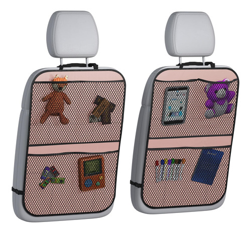 Lebogner Back Seat Cover For Kids + 4 Pocket Storage Organiz