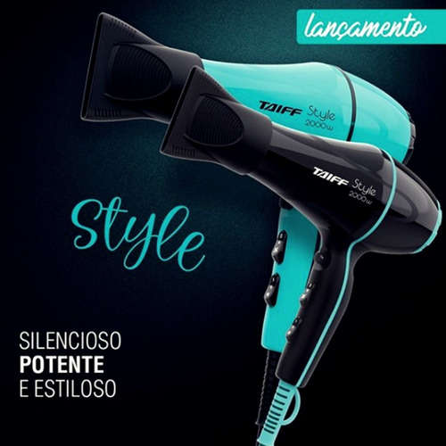 Secador Style 2000w Preto 220v - Linha Clássica Taiff