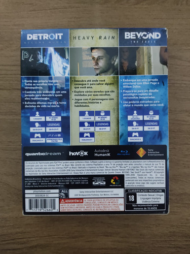 Quantic Dream Collection Ps4 Mídia Física Completo (Usado)