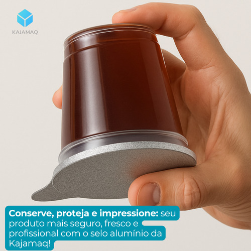100 Selos Laminado De Aluminío Lacre Seguro Indução 37mm