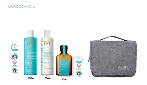 Pack Acondicionador Shampoo Reparación Aceite Moroccanoil 