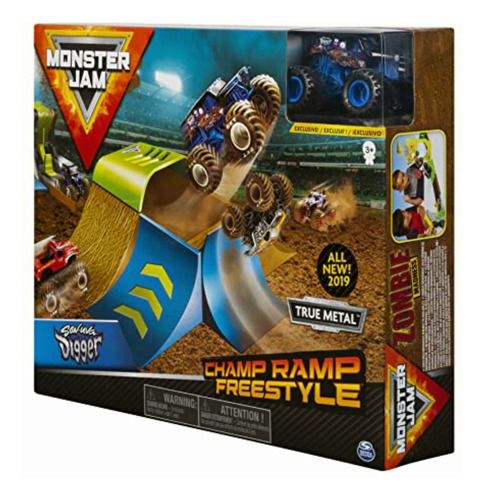 Monster Jam Set De Juego, Rampa Estilo Libre 1:64