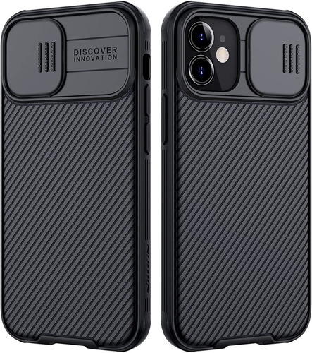 Funda Para iPhone Protector Camara Nillkin + Cristal Color Negro Iphone 11