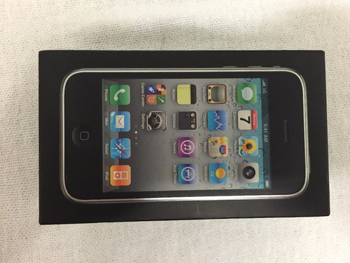 Caixa Vazia Original Do iPhone 3gs Preto Com Manual E Clips