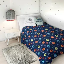 Comprar Acolchado Cubrecamas Infantil 1 Plaza Peluche Varios Diseños