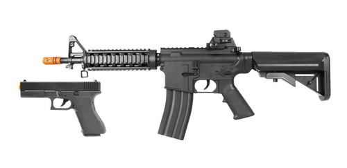 Imagem 2 de 9 de Rifle M4a1 + Pistola Airsoft Vigor V307 + Esferas 0,12g Loi
