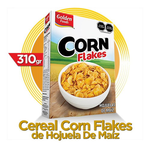 Cereal Hojuelas De Maíz Corn Flakes 310g Golden Foods