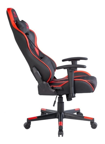 Cadeira de escritório Redragon Gaia C211 gamer ergonômica preta e vermelha com estofado de couro sintético