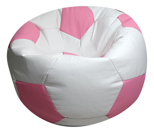 Sillón Puff Balón De Soccer Confortable Grande Blanco/negro