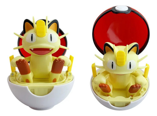 Juguete Pokemon / Pokebola Con Meowth Adentro / Original