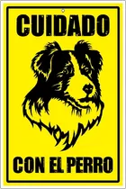 Comprar Letrero Cuidado Con El Perro Border Collie