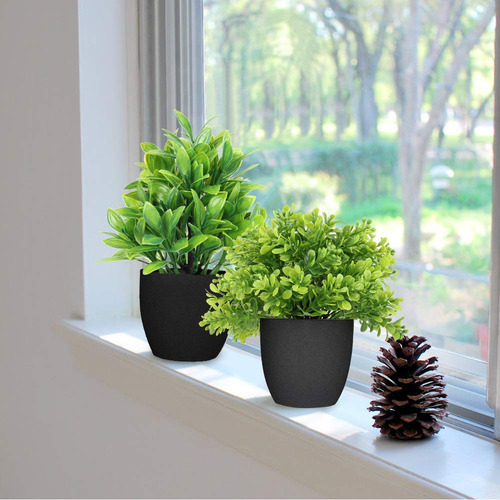 Plantas Artificiales En Maceta Paquete De 3 Eucalipto Median