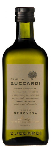 Aceite De Oliva Genovesa X500 Ml. - Extra Virgen F. Zuccardi