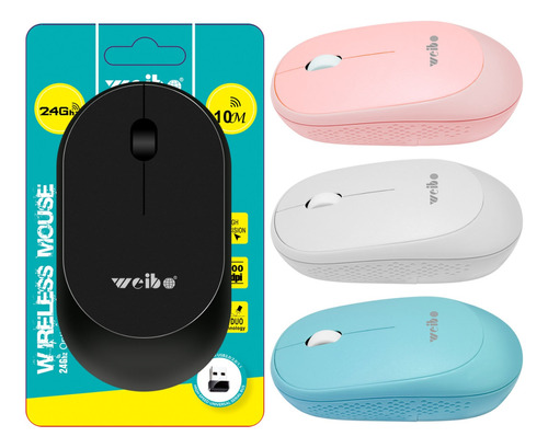 Mouse Inalambrico 2.4ghz Weibo 3200dpi Colores