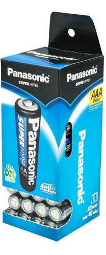 Imagem 2 de 3 de Pilha Palito Aaa Panasonic - Tubo Com 40 Unid.