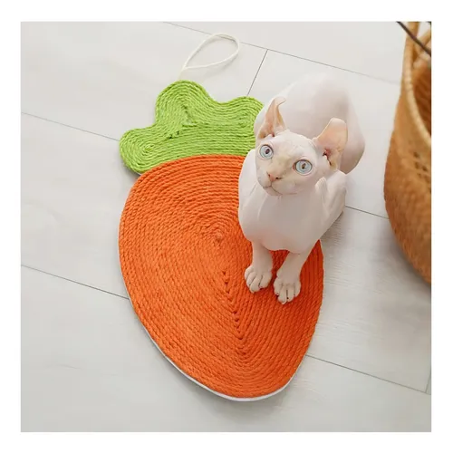 Rascador Cuerda Para Gatos Interactivo Forma De Zanahoria