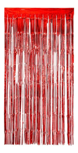 Guirnalda Cortina Metálica Colores Cotillón Activarte Color Rojo