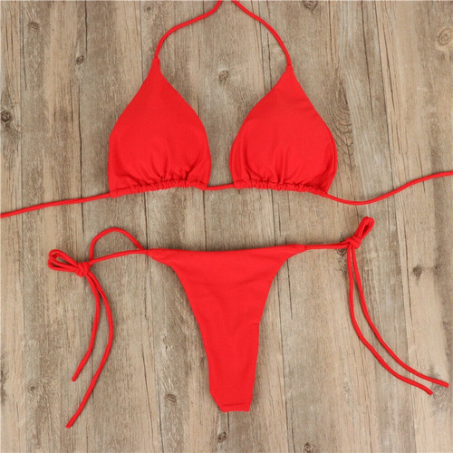 Conjunto De Bikini Mirco Sexy Solid For Mujer